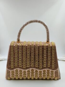 LxB HB Gold Elegant Designer Clutch