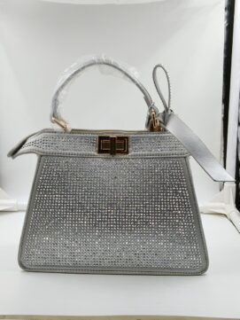 LxB HB 916 Silver Luxury Clutch
