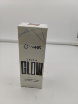 MARS Take A Glow Illuminating Primer + Strobe Cream | 3-in-1 Formula: Moisturiser, Face Primer & Highlighter | Enrished with Jojoba Oil, Madecassoside & Ectoin (30ml) (02-LIGHT BEAM)