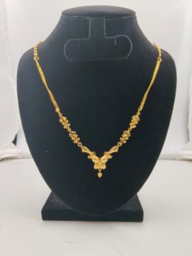 Gold Plated Butterfly Leaf Necklace | Lightweight Forming Chain