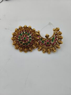 Kemp Stone Floral & Crescent Nose Pin Set