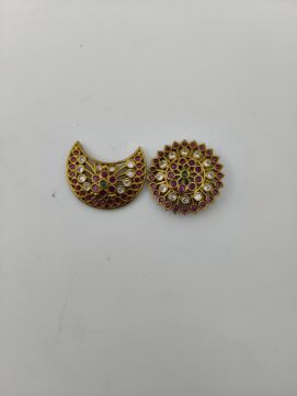 Kemp Stone Radiant Bloom & Crescent Nose Pin Set