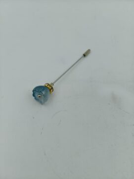 Elegant Floral Crystal Hijab Pin with Gold-Toned Rhinestone Accents