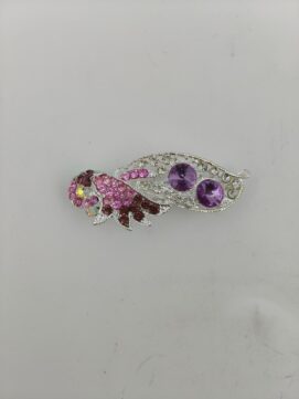 Intricate Rhinestone Floral Hair Barrette with Shimmering Jewel Accents