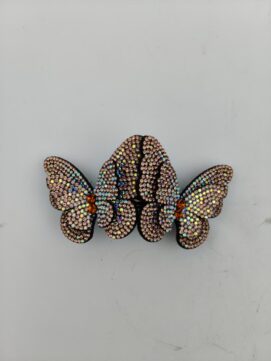 Luxury Rhinestone Butterfly Hair Barrette with Shimmering Crystal Accents
