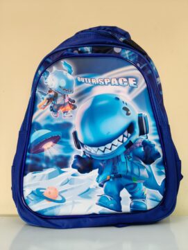 Kids' 3D Embossed Multi-Compartment School Backpack with Padded Straps