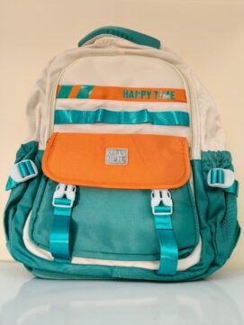 "Happy Time" Multi-Pocket Utility Backpack with Secure Buckle Flap