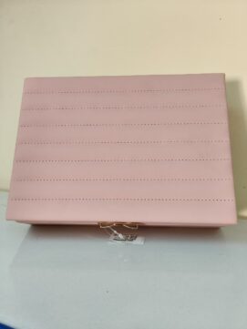 "Petal Soft" Large Capacity Quilted Jewelry Box with Bow Clasp
