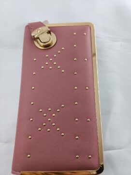 Studded Elegance Long Frame Clutch