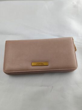 "Perfect For You" Slim Zip-Around Wallet – Dusty Rose Vegan Leather Organizer & Modern Handheld Clutch