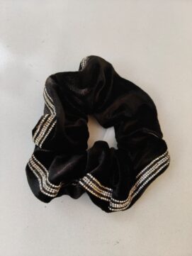Premium Studded Velvet Scrunchie Collection – High-Fashion Evening Hair