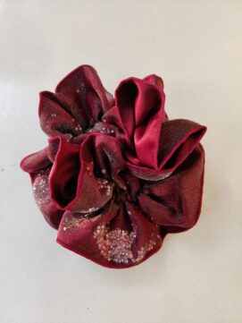 Metallic Shimmer Oversized Scrunchies – Glitter Accented Luxury Hair Ties