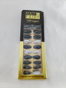 Bold Lime Green Geometric Swirl Press-On Nail Kit – 12pc DIY Reusable Set