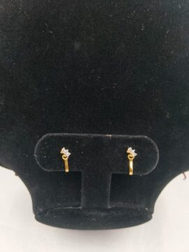 Gold-Tone Crown Crystal Clip-On Nose Ring - Set of 2