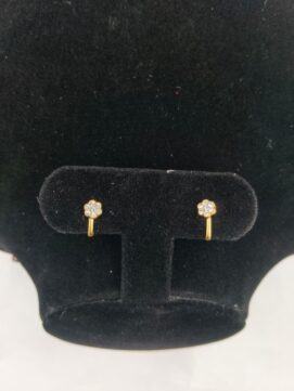 Gold-Tone Crystal Flower Clip-On Nose Ring - Set of 2