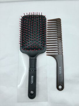 ROOTS Hair Brush & Wide-Tooth Comb Set