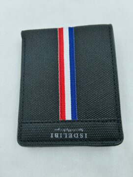 Black Textured PU Leather Bi-Fold Men’s Wallet