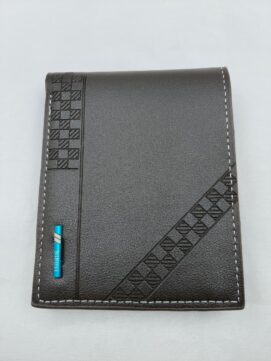 Dark Brown PU Leather Bi-Fold Men’s Wallet