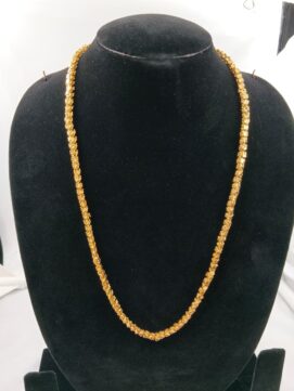 Elegant Gold-Plated Textured Link Chain