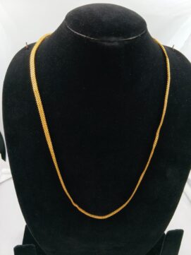 Intricate Gold-Plated Fine Mesh Chain
