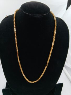 Premium Gold-Plated Segmented Motif Chain