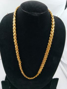 Bold Gold-Plated Twisted Curb Chain
