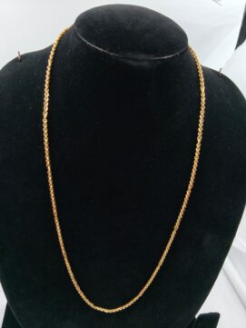 Elegant Gold-Plated Floral Station Chain