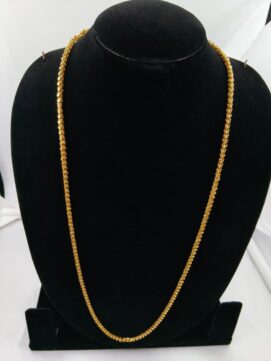 Intricate Gold-Plated Braided Byzantine Chain