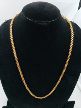 Sophisticated Gold-Plated Rollo Mesh Chain