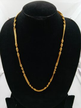 Elegant Gold-Plated Twisted Mesh Necklace