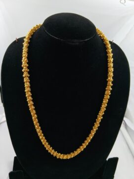 Luxurious Gold-Plated Beaded Cluster Necklace