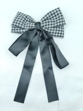 Gingham & Satin Ribbon Clips