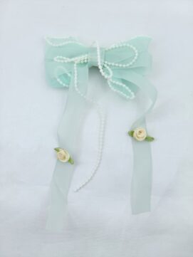 Sheer Organza & Pearl Embellished Clips