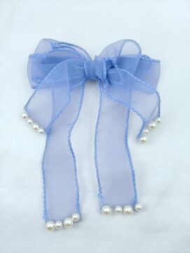 Sheer Organza & Pearl Embellished Clips