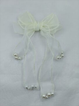 Sheer Organza & Pearl Embellished Clips