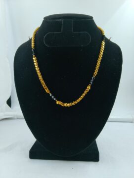THA Broad Black Bead Mangalsutra Chain 190