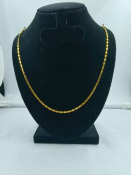 CNA CHAIN 21 B15 Gold-Tone Slim Stamped Link Chain