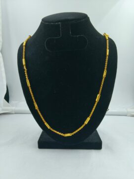 CNA CHAIN 16 B15 Gold-Tone Barrel Accent Link Chain