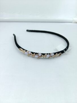 KH-66 Butterfly Stone Black Headband