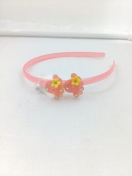 KH-60 Kids Pink Bunny Embellished Plastic Hairband