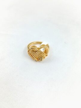 CNA RING 02 Gold-Tone Statement Heart Ring