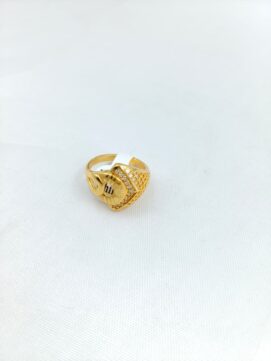 CNA RING 02 Gold-Tone Buckle Design Ring