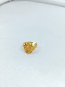 CNA RING 03 Gold-Tone Mandala Floral Cutwork Ring