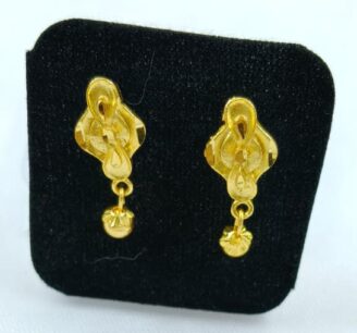 RRR ER2 85 Gold-Tone Abstract Infinity Drop Stud Earrings