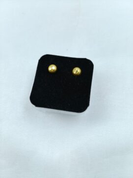 R ER 61 Gold-Tone Faceted Ball Stud Earrings