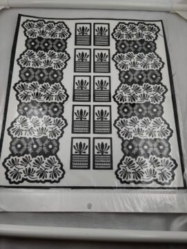 Full Hand Bridal Henna Stencil - Lotus Vine Design
