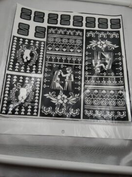 Full Hand Bridal Henna Stencil - Dulha Dulhan Design