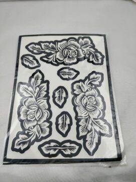 Bold Rose Floral Henna Stencil Set