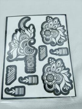 Ornate Paisley Bloom Henna Stencil Set