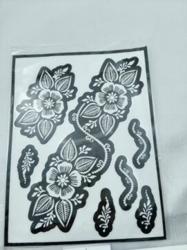 Leafy Hibiscus Henna Stencil Set